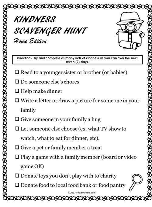 Kindness Scavenger Hunt 