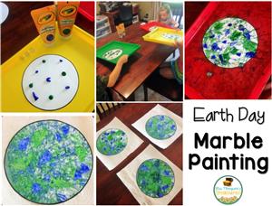 Earth Day Marble Painting directions 