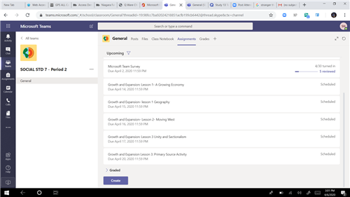 screenshot of assignment tab 
