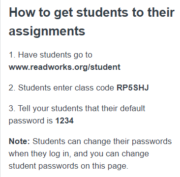 Readworks Login 