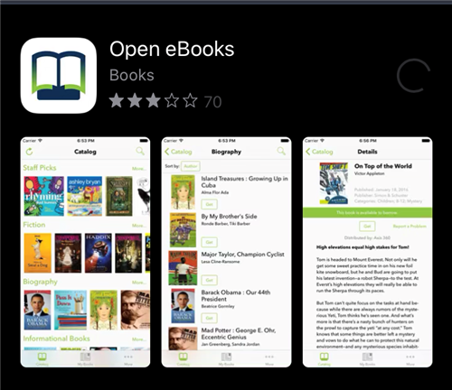 Open ebooks App 