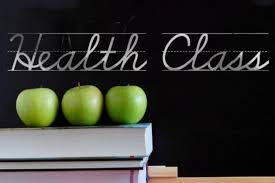 Health Class with 3 green apples 