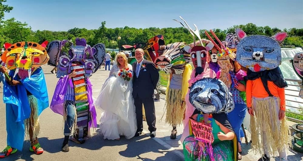 Wane White Endangered Species AP Art Parade Meets Newlyweds! 