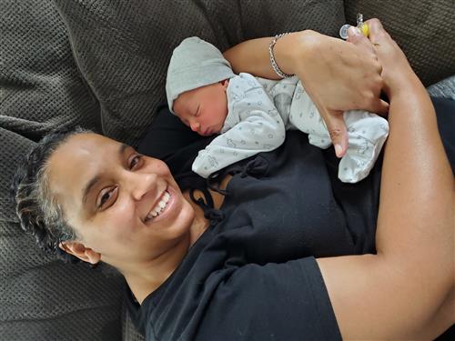 Ms. Mozell and her grandson 