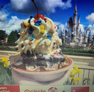 ice cream sundae at disney world