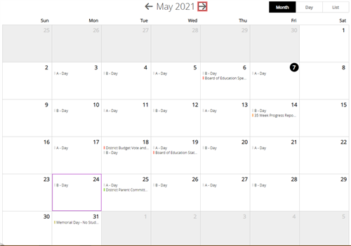 May Calendar